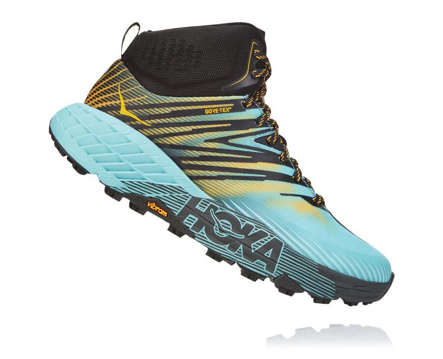 Hoka One One Speedgoat Mid Gore-Tex 2 Trailskor Dam - Blå - XDCBF-4923